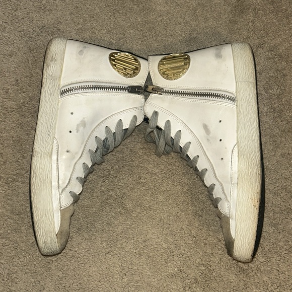 Golden Goose FRANCY White and Tan High-Top Sneakers size 38 limited edition - Picture 6 of 9